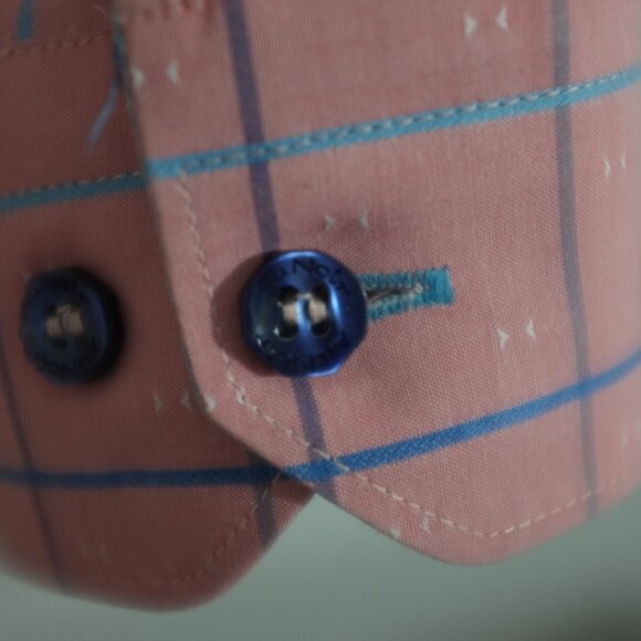 COPY - Au Noir salmon checks dress shirt size 6 or 2XL - Picture 5 of 11